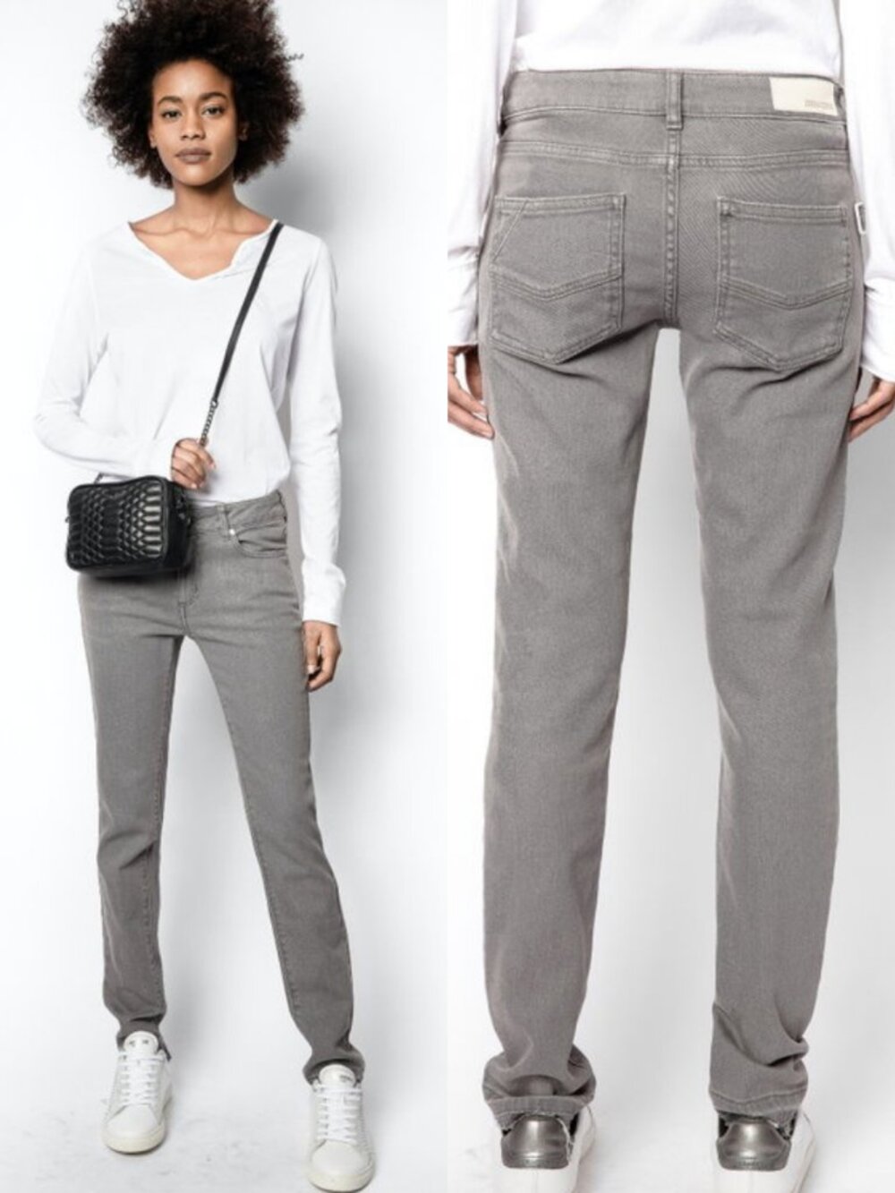 Zadig & Voltaire Eva Gris Perm Gray Skinny Jeans